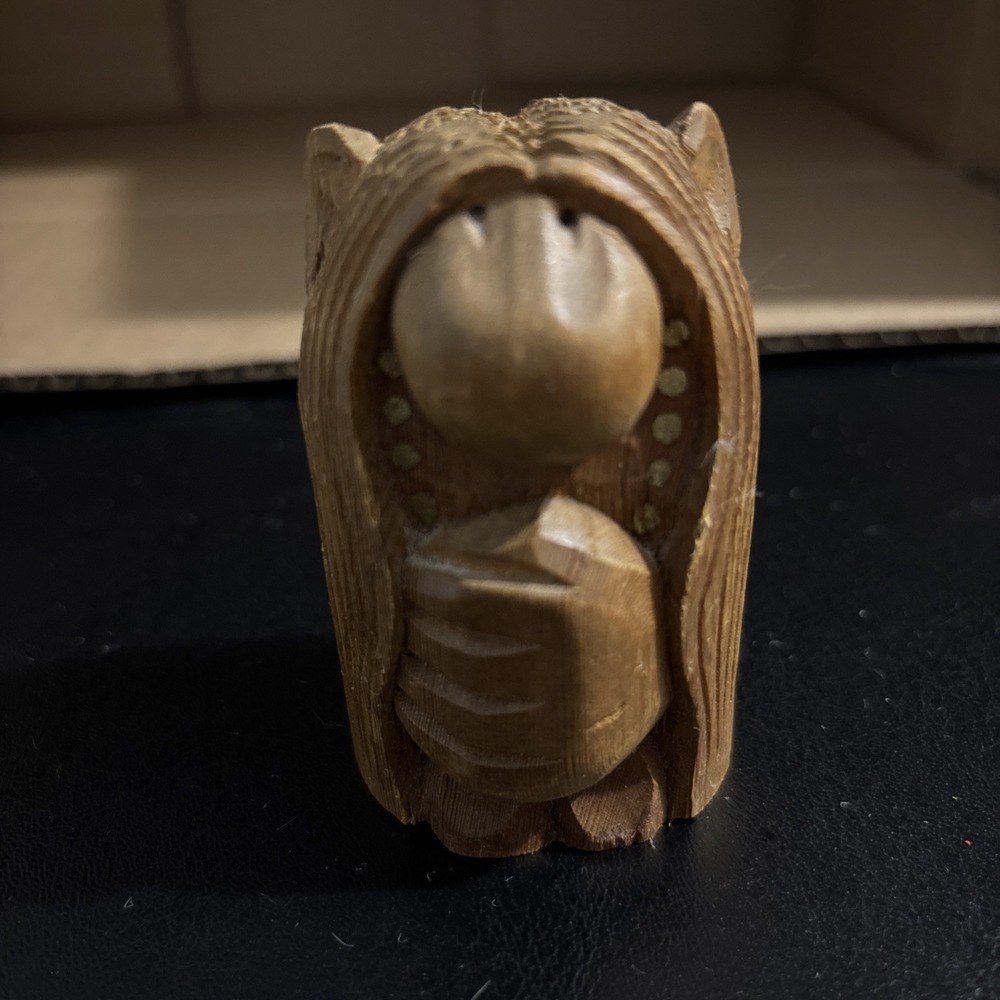 Vintage Hand Carved Wooden Troll By Algot Gaverth